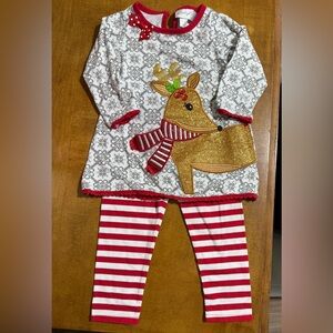 Emily Rose Red and Gold Reindeer Set
